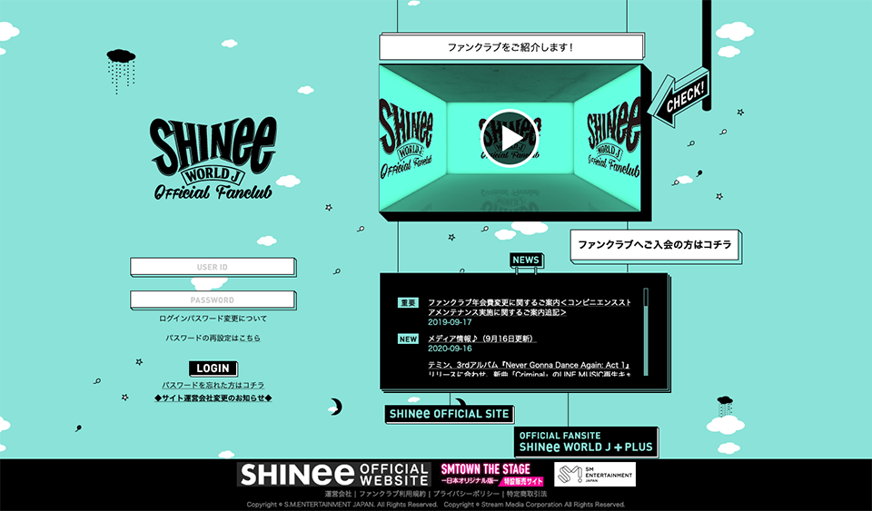 「SHINee WORLD J」オフィシャルファンクラブ